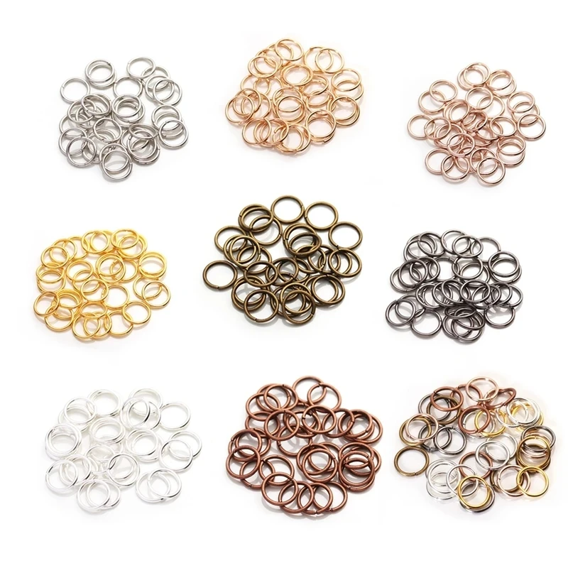 50-200pcs DIY Jewelry Findings Open Single Loops Jump Rings Split Ring for jewelry making Open Jump Rings Connectors Wholesale thumbnail 6