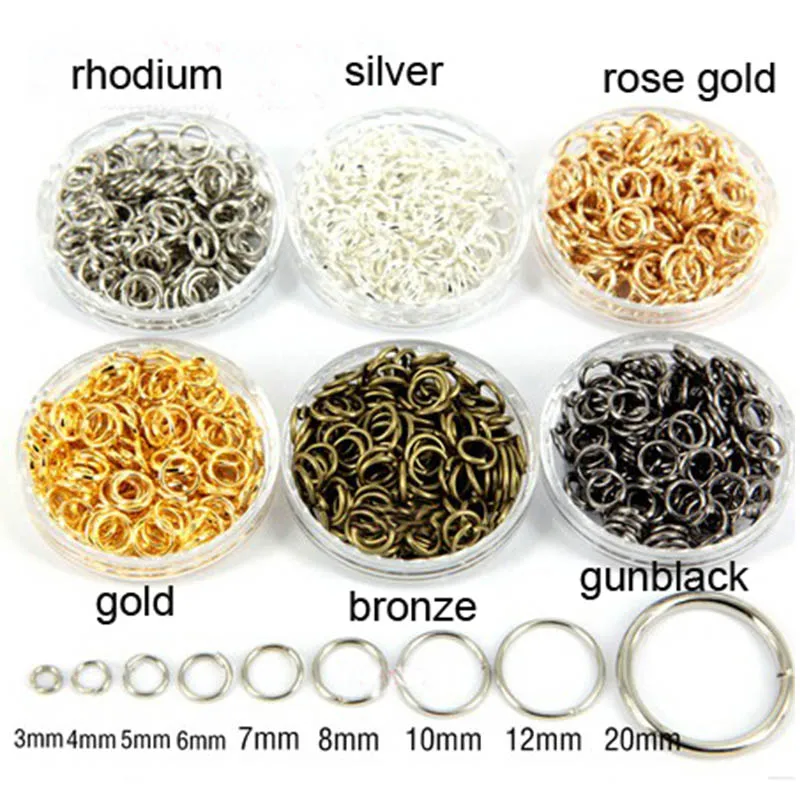 50-200pcs DIY Jewelry Findings Open Single Loops Jump Rings Split Ring for jewelry making Open Jump Rings Connectors Wholesale thumbnail 2