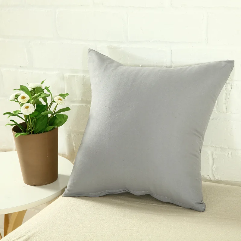 YWZN Candy Color Cushion Cover Simple Solid Color Throw Pillow Case Black and White Decorative Pillowcase Car Cushion Cover thumbnail 5