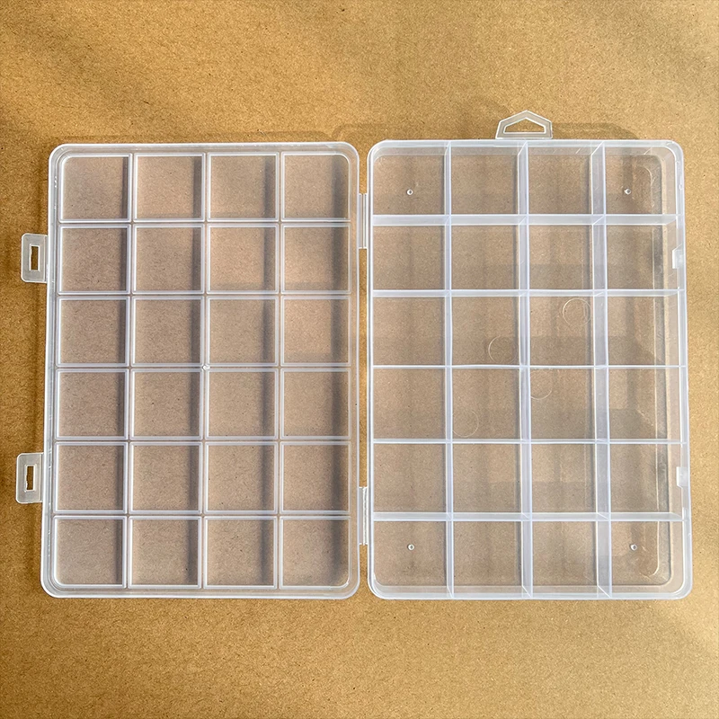 Yidensy 1pcs Square Transparent Plastic Storage Box Case 10/24 Slot Adjustable for Pills Jewelry Beads Earring Case Organizer thumbnail 6