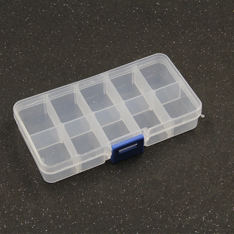 Yidensy 1pcs Square Transparent Plastic Storage Box Case 10/24 Slot Adjustable for Pills Jewelry Beads Earring Case Organizer thumbnail 3