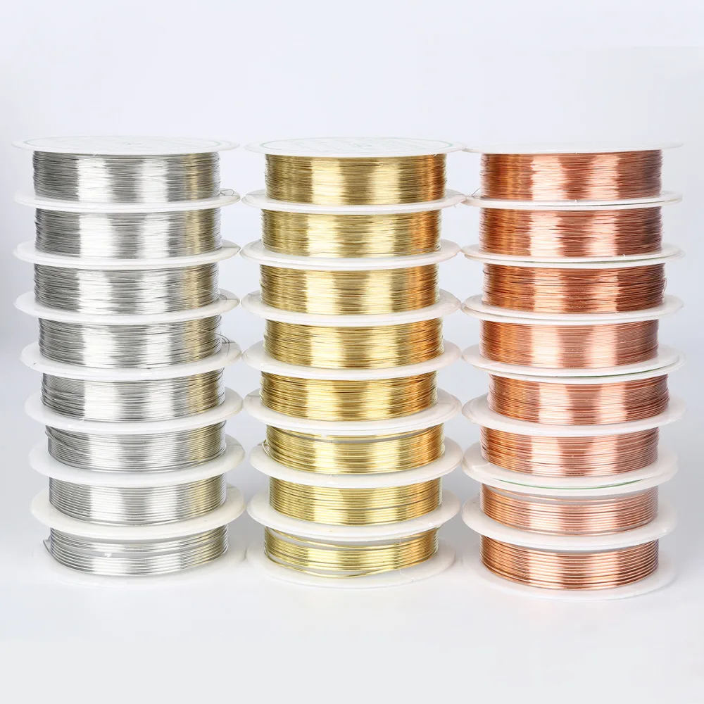 0.2/0.25/0.3/0.4/0.5/0.6/0.8/1mm Gold Silver Color Alloy Cord Beading Wire DIY Craft Making Jewelry Cord String Accessories thumbnail 3