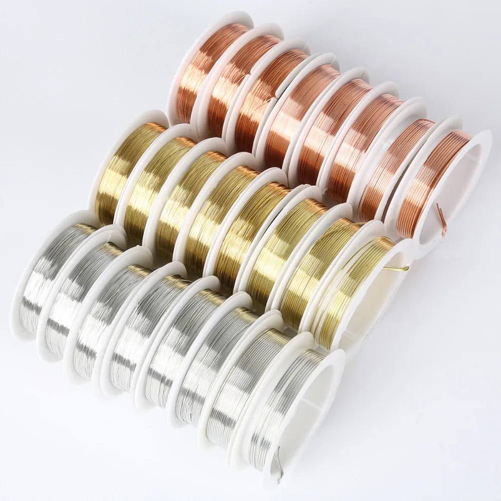 0.2/0.25/0.3/0.4/0.5/0.6/0.8/1mm Gold Silver Color Alloy Cord Beading Wire DIY Craft Making Jewelry Cord String Accessories thumbnail 2