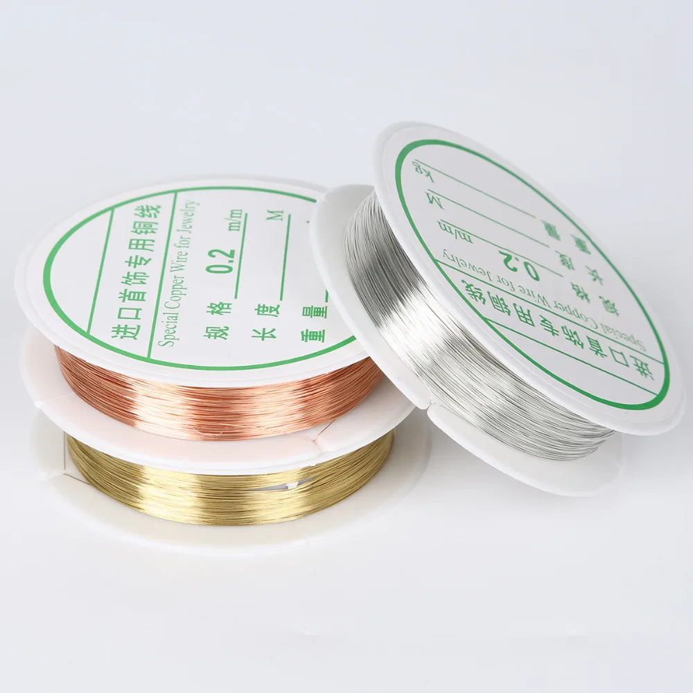 0.2/0.25/0.3/0.4/0.5/0.6/0.8/1mm Gold Silver Color Alloy Cord Beading Wire DIY Craft Making Jewelry Cord String Accessories thumbnail 5