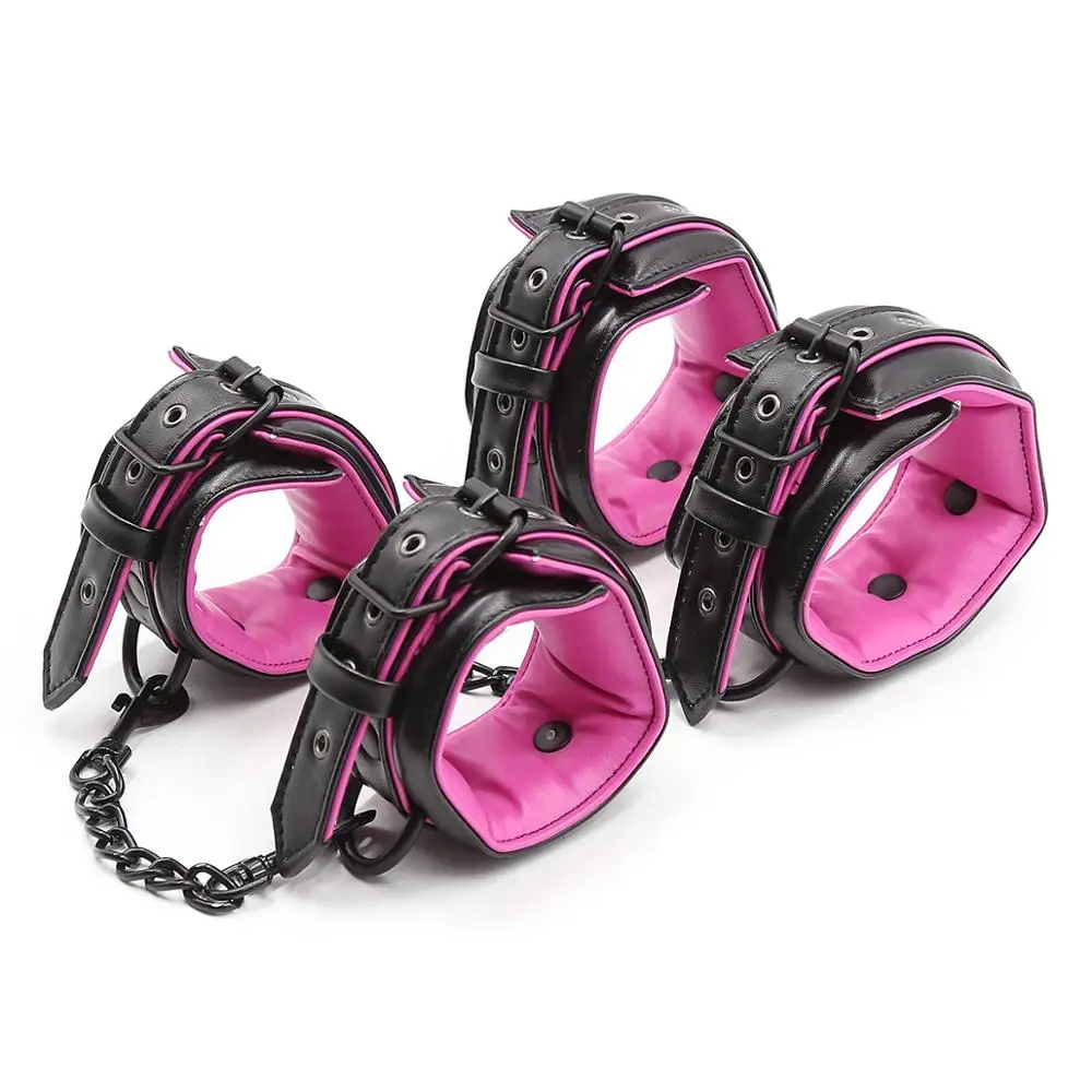 Thierry New Arrive High Quality Luxury Collar Wrist Ankle Cuffs for Slave Role-Play Adult Games,Handcuffs Bondage Restraints Set thumbnail 2