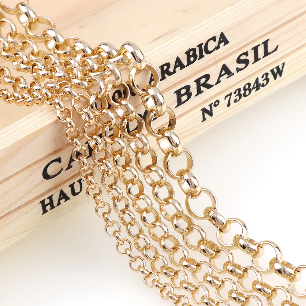5 6 7 8 10mm Link Opened Aluminum Rolo Chains Loop Link Metal For Accessories Bracelet Necklace Cable  Diy Jewelry Findings thumbnail 5