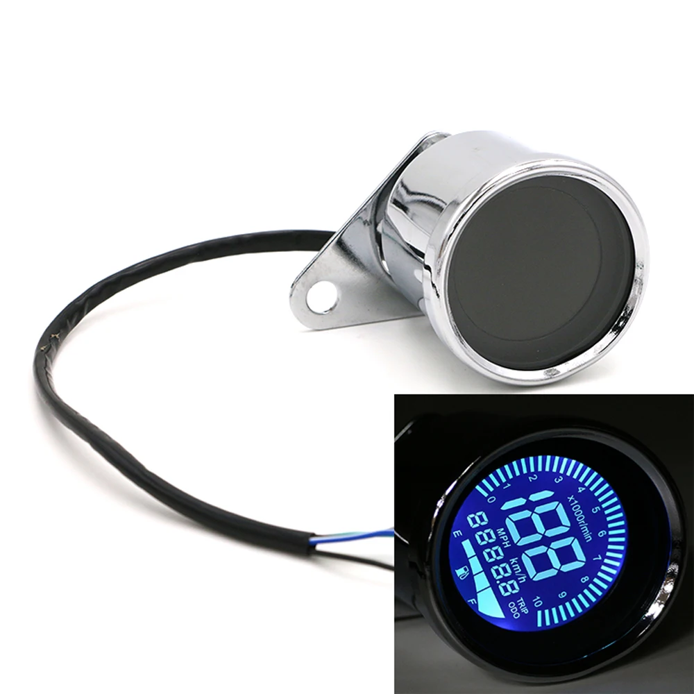 Digital Motorcycle LCD Speedometer Odometer Fuel meter Multifunction Gauge Motor Accessories for Suzuki for Kawasaki thumbnail 2
