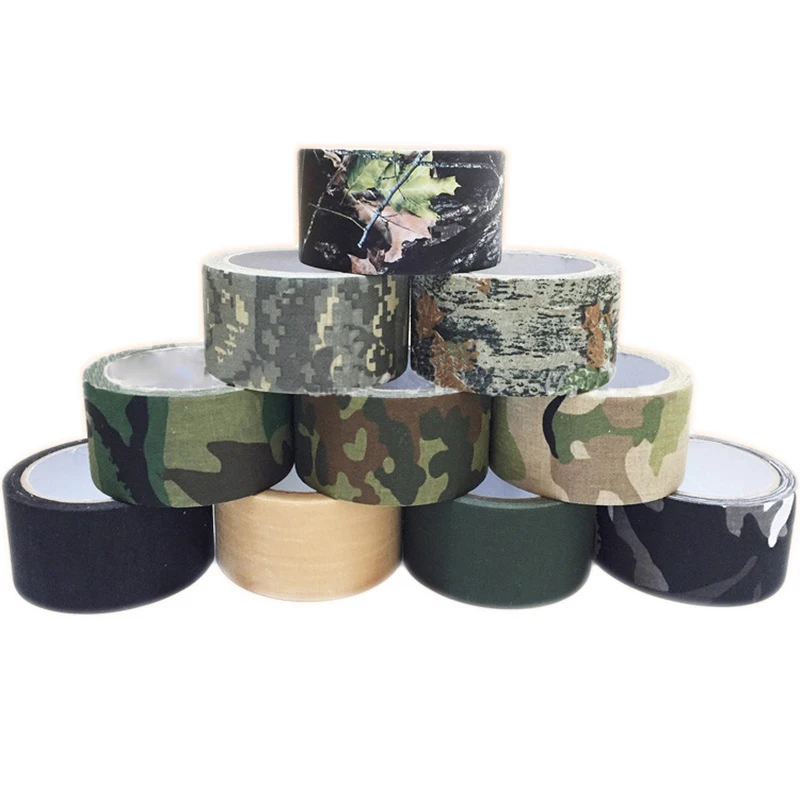 5M Outdoor Camouflage Tape WRAP Hunting Waterproof Self Adhesive Camo Tape Stealth Bandage 0.05m x 5m /2inchx196inch thumbnail 2
