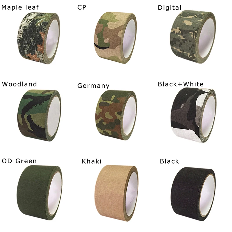 5M Outdoor Camouflage Tape WRAP Hunting Waterproof Self Adhesive Camo Tape Stealth Bandage 0.05m x 5m /2inchx196inch thumbnail 3