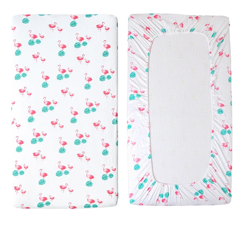 120*60cm Baby Bed Sheet 100% Cotton Crib Fitted Sheet Soft Baby Bed Mattress Cover Protector thumbnail 3