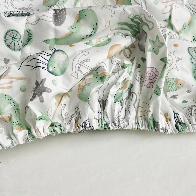 120*60cm Baby Bed Sheet 100% Cotton Crib Fitted Sheet Soft Baby Bed Mattress Cover Protector thumbnail 6