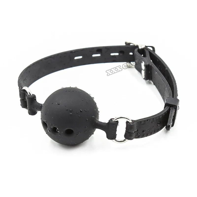 Thierry Fetish Extreme Breathable Silicone Ball Gag Bondage Restraints Open Mouth Gags Adult Game Sex Toys For Couple Size S M L thumbnail 3