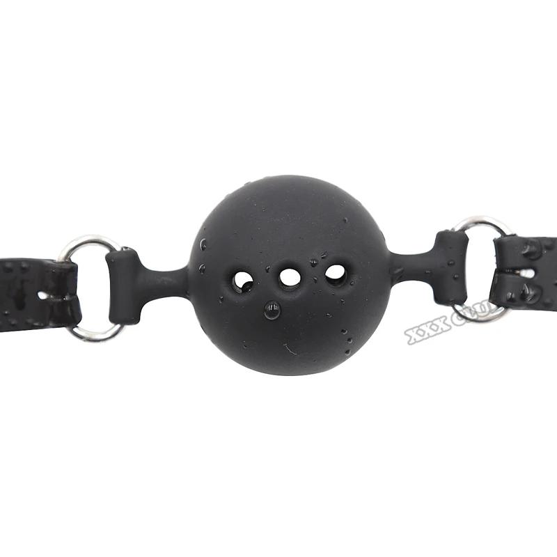 Thierry Fetish Extreme Breathable Silicone Ball Gag Bondage Restraints Open Mouth Gags Adult Game Sex Toys For Couple Size S M L thumbnail 5
