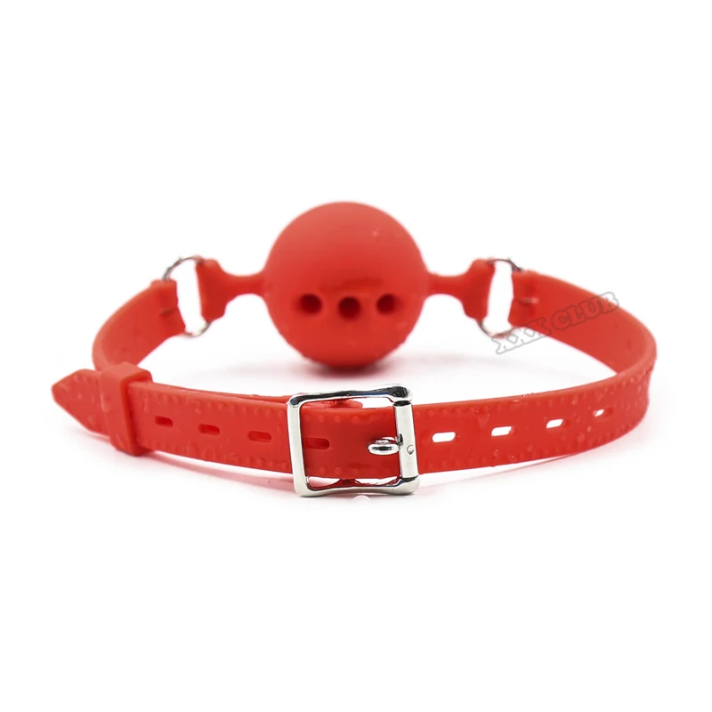 Thierry Fetish Extreme Breathable Silicone Ball Gag Bondage Restraints Open Mouth Gags Adult Game Sex Toys For Couple Size S M L thumbnail 4