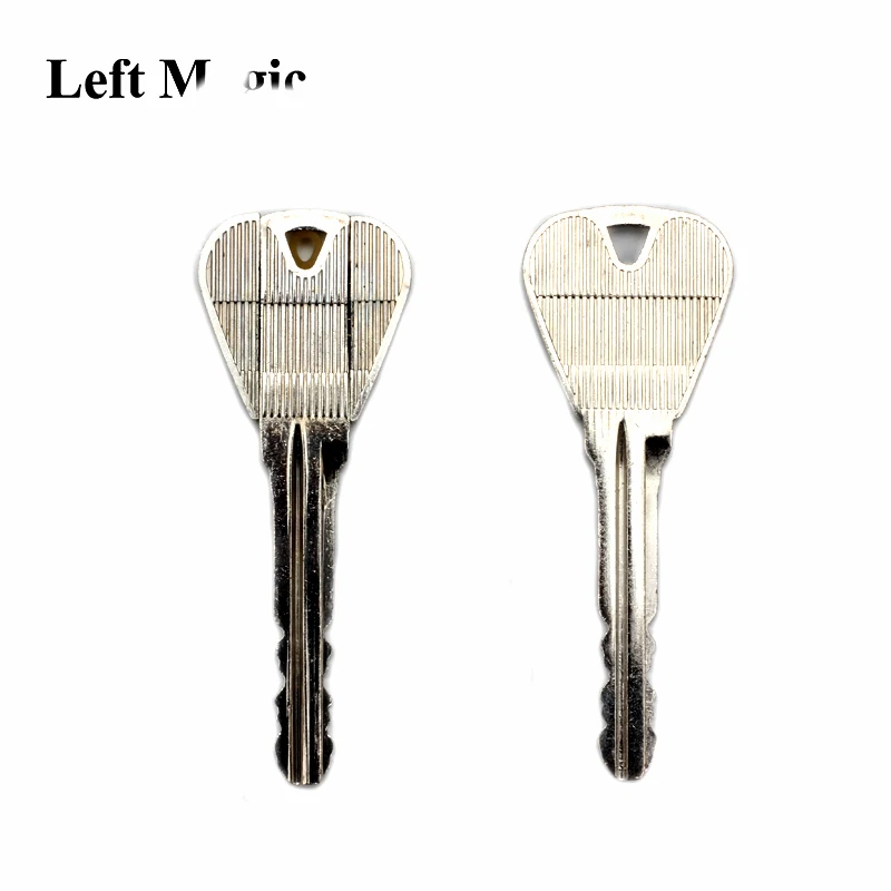 2 Pcs New Magic Trick Toy Folding Key Thru Bottle Or Ring Penetration Magic Trick Props Magic Joke Toy Easy To Play thumbnail 5