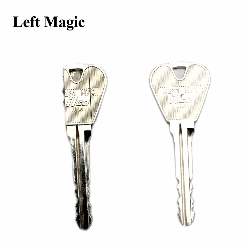 2 Pcs New Magic Trick Toy Folding Key Thru Bottle Or Ring Penetration Magic Trick Props Magic Joke Toy Easy To Play thumbnail 2