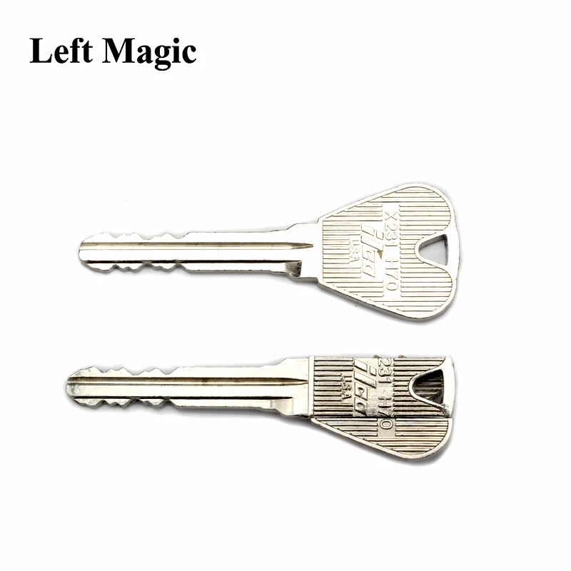2 Pcs New Magic Trick Toy Folding Key Thru Bottle Or Ring Penetration Magic Trick Props Magic Joke Toy Easy To Play thumbnail 4