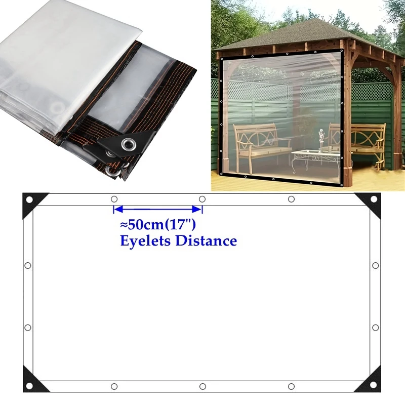 Thicken 0.12mm Transparent PE Film Tarpaulin Garden Succulents Plants Keep Warm Cover Patio Pergola Furniture Rainproof Cloth