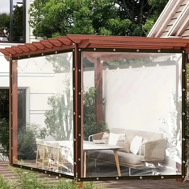 Thicken 0.12mm Transparent PE Film Tarpaulin Garden Succulents Plants Keep Warm Cover Patio Pergola Furniture Rainproof Cloth thumbnail 5