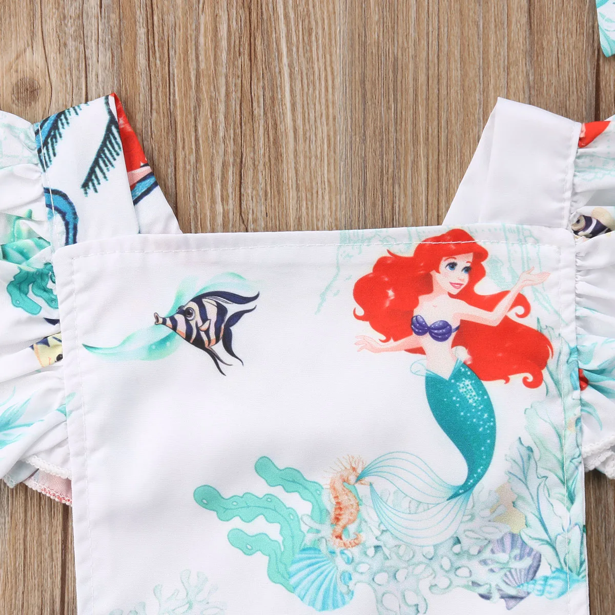 2018 Brand New Infant Newborn Cute Toddler Baby Girls Lace Bodysuit Jumpsuit Outfits Fish Clothes Headband 2Pcs Sets thumbnail 2