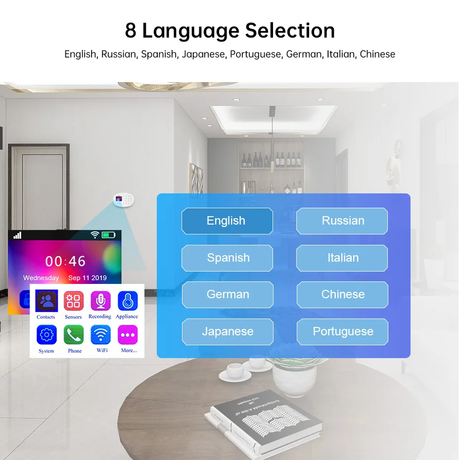 KERUI Tuya WIFI GSM Alarm System Smart Home Security Buglar RFID APP Wireless Motion Sensor Detector IP Camera Sistema de alarma thumbnail 2