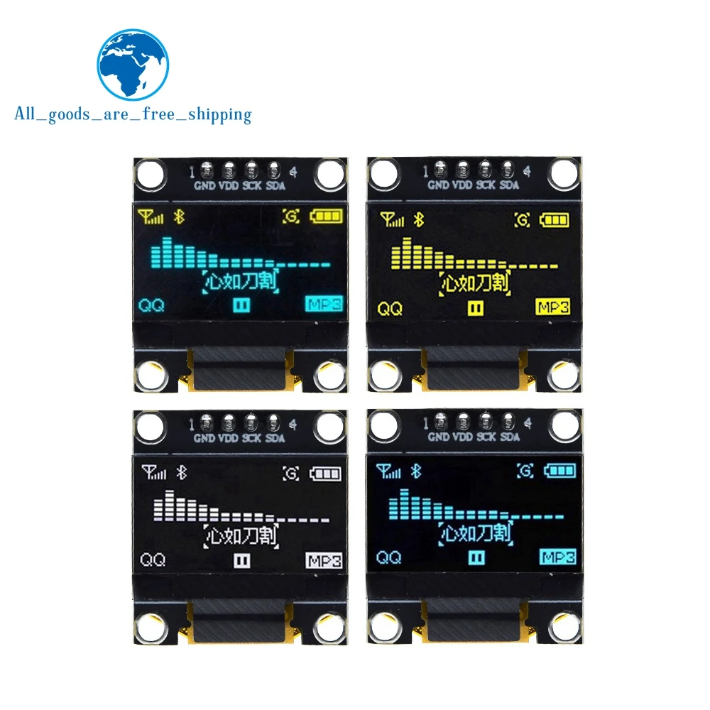 TZT ROHS Certification 0.96 inch oled IIC Serial White OLED Display Module 128X64 I2C SSD1306 12864 LCD Screen Board For Arduino thumbnail 2