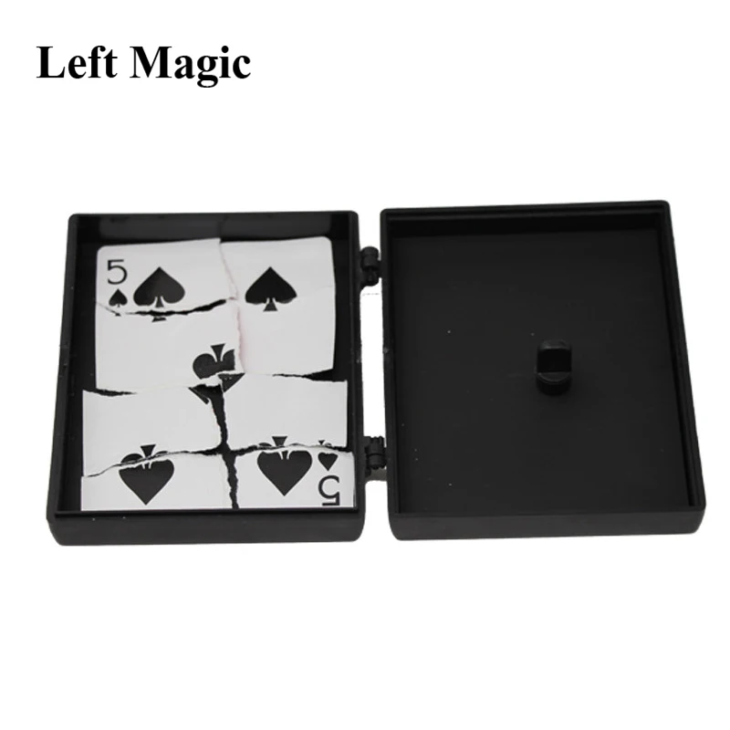Surprise Restore Box Magic Tricks Black Plastic Box Broken Paper Card Case Close-Up Magic Tricks Props Toys For Children Adult thumbnail 5