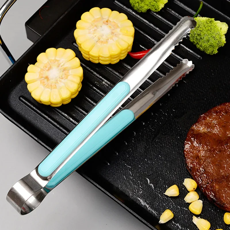 Stainless Steel Kitchen Tongs Small Barbecue Grill Cooking Tongs BBQ Meat Salad Food Tongs Clamp Ice Tongs Clip Kitchen Utensils thumbnail 6