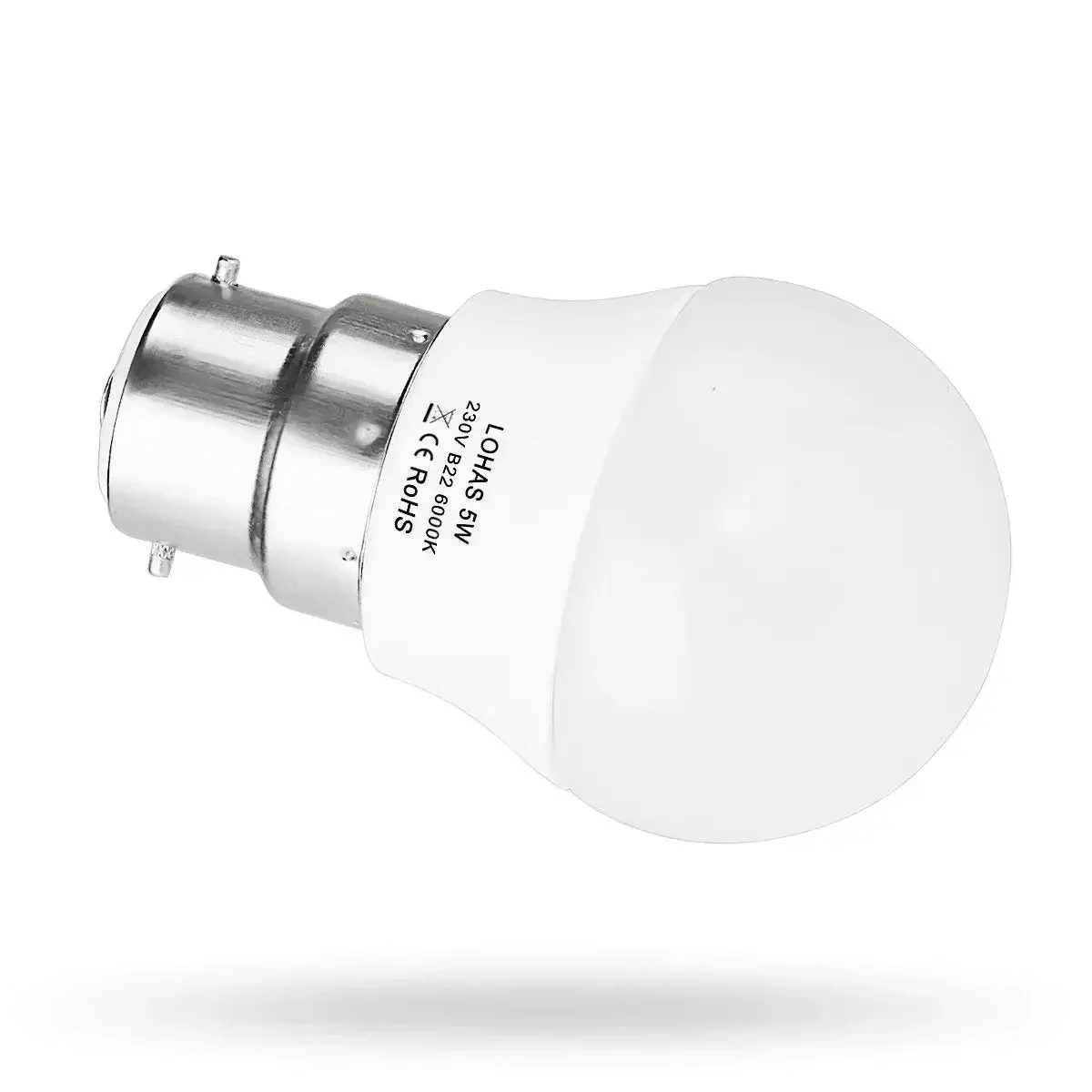 Melery B22 LED Light Bulb G45 5W Lamp Day White 6000K 400lm Bayonet Base 35W Incandescent Equivalent [Energy Class A+] 5Pack thumbnail 4