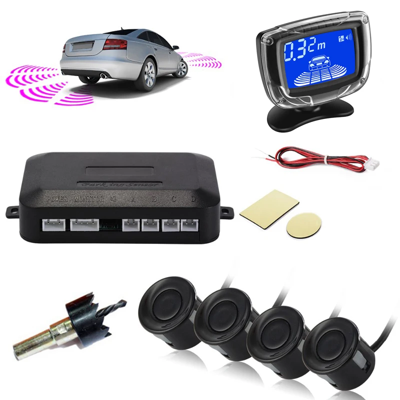 YASOKRO Car Parking Sensor Dual CPU LCD Display with switch 12V Auto Reverse Backup Sensor Parking Radar Monitor Detector System thumbnail 6
