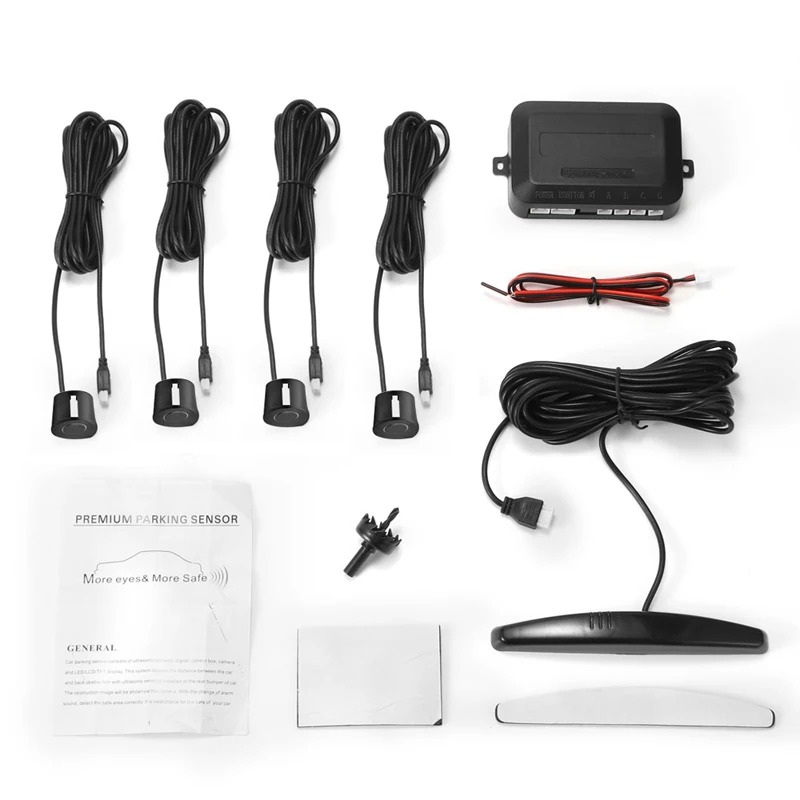 YASOKRO Car Led Parking Sensor Auto Car Detector Parktronic Display Reverse Backup Monitor System With 4 Sensors thumbnail 5