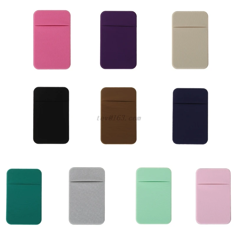 Mobile Phone Credit Card Wallet Holder Pocket Stick-On Adhesive Elastic Tool thumbnail 5