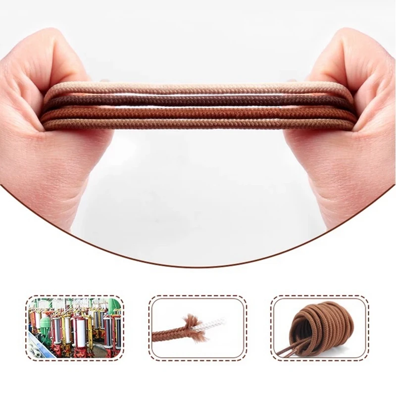 1Pair Classic Round Shoe laces Outdoor Sneakers Shoes Laces Solid Color Kids Adult Shoelaces 90/120/150CM YD-1 thumbnail 5