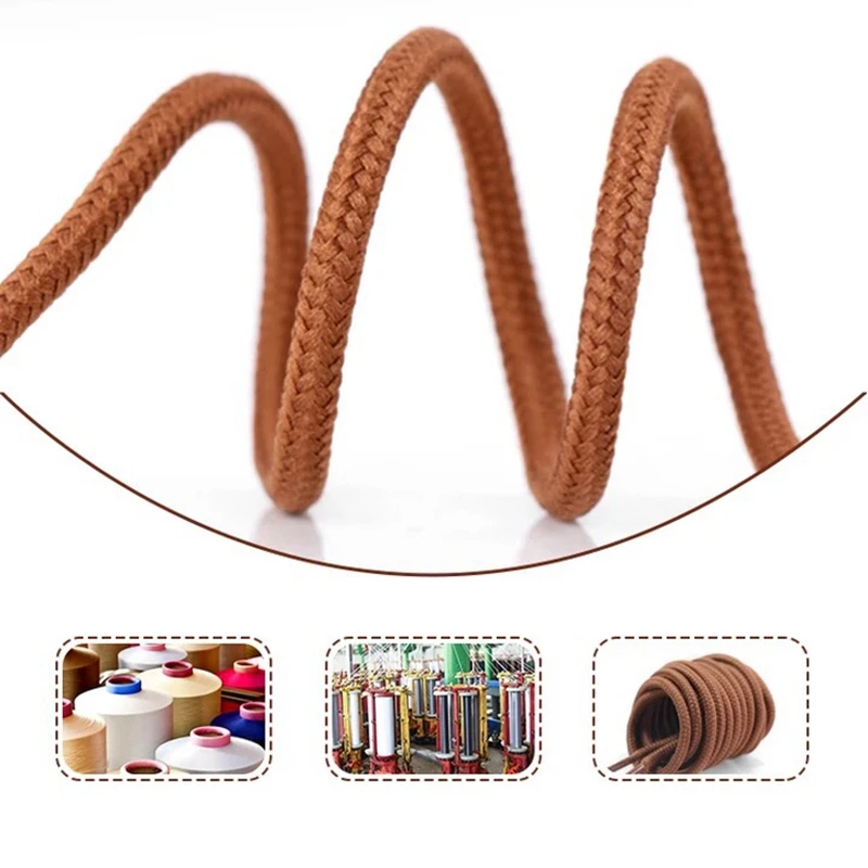 1Pair Classic Round Shoe laces Outdoor Sneakers Shoes Laces Solid Color Kids Adult Shoelaces 90/120/150CM YD-1 thumbnail 4