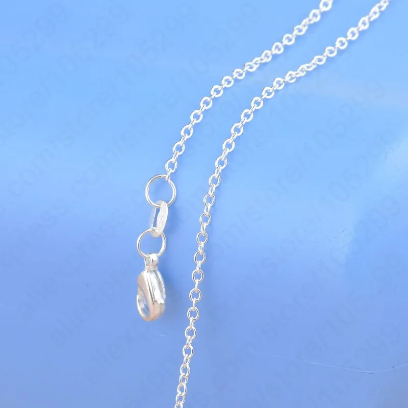 Big Promotion 100% Authentic 925 Sterling Silver Chain Necklace with Lobster Clasps fit Men Women Pendant 10 Designs 16-30 Inch thumbnail 6
