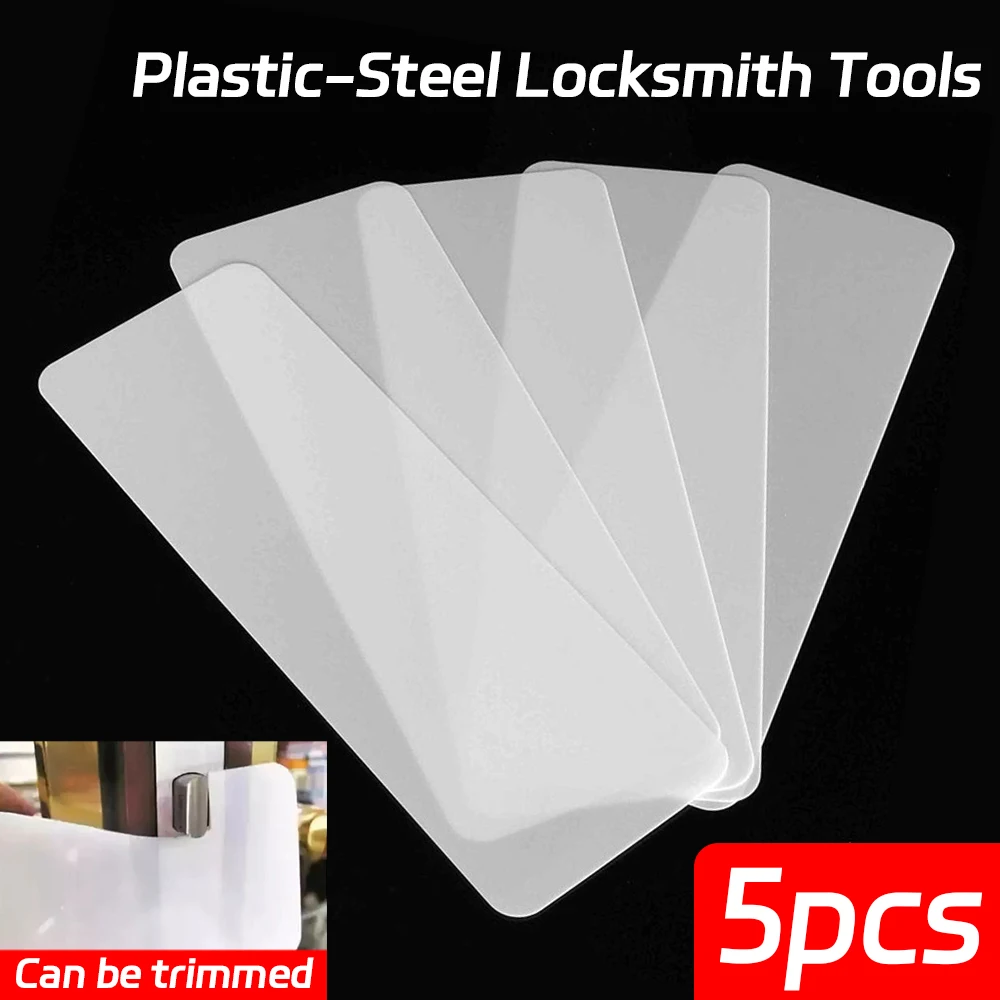 5Pcs 230mmx80mm Plastic-Steel Insert Sheet Locksmith Tool Locksmith Nano Plastic Steel Door Joggling Bypass Tool Lock DIY Opener thumbnail 2