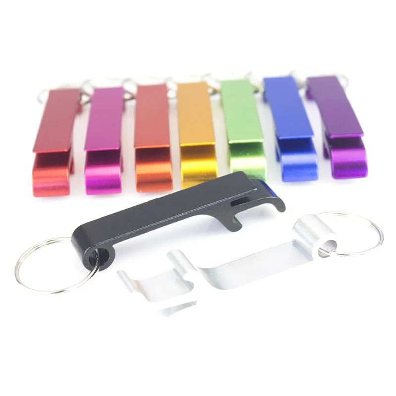 Lot 100pcs Free Customized Aluminium Portable Can Opener Key Chain Ring Can Opener Restaurant Promotion Giveaway  Logo Gifts thumbnail 6
