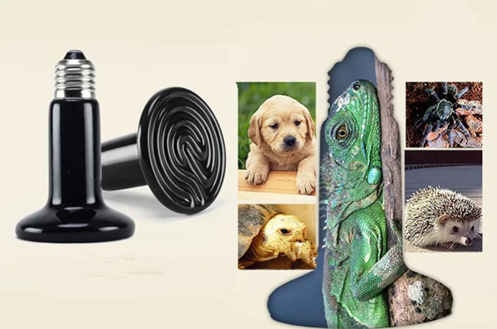 1 Pcs Reptile Pet No Light Far Infrared Ceramic Heating Lamp E27 Small Mini Heat Lamp 25W 50W 75W 100W thumbnail 3