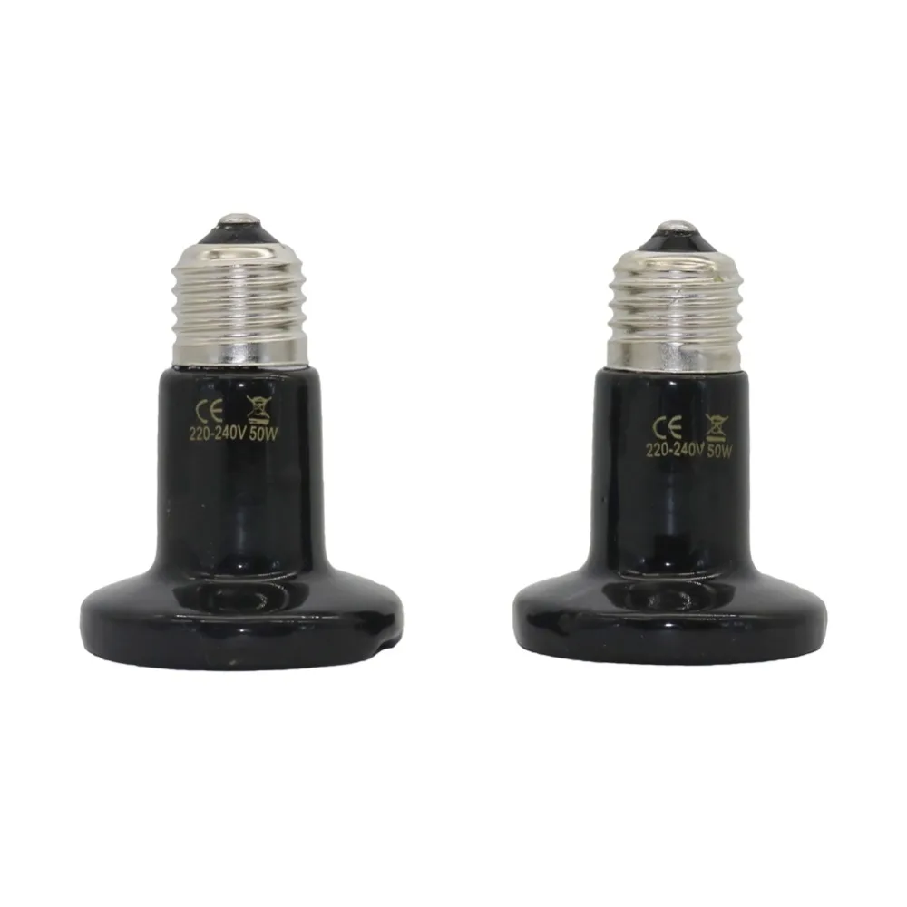 1 Pcs Reptile Pet No Light Far Infrared Ceramic Heating Lamp E27 Small Mini Heat Lamp 25W 50W 75W 100W thumbnail 6