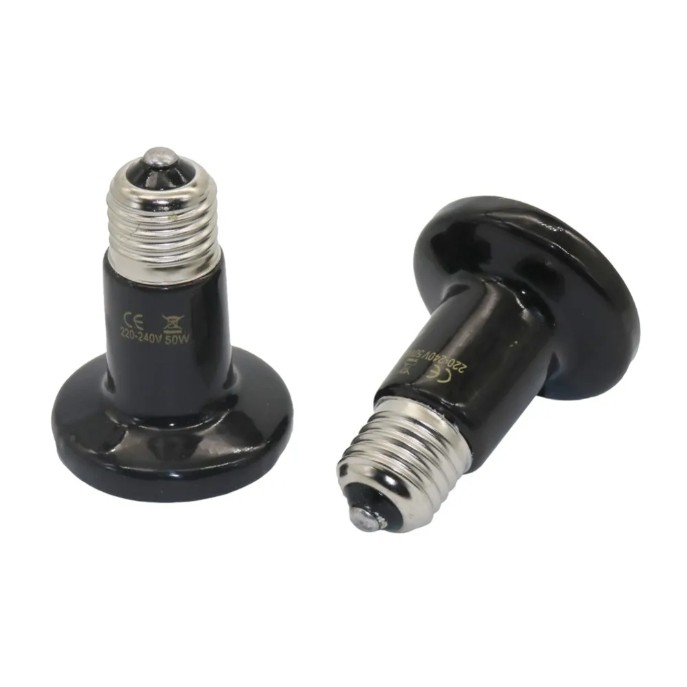 1 Pcs Reptile Pet No Light Far Infrared Ceramic Heating Lamp E27 Small Mini Heat Lamp 25W 50W 75W 100W thumbnail 4