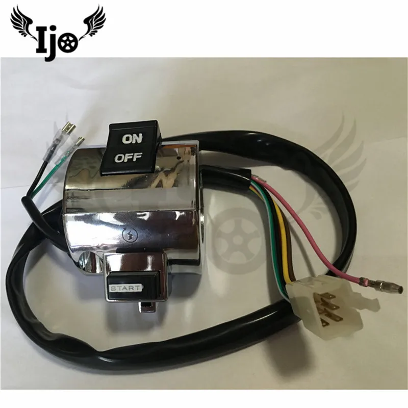 brand chrome silver 25MM moto switches motorbike handlebar controller for Honda Yamaha scooter switch motorcycle accessories thumbnail 4
