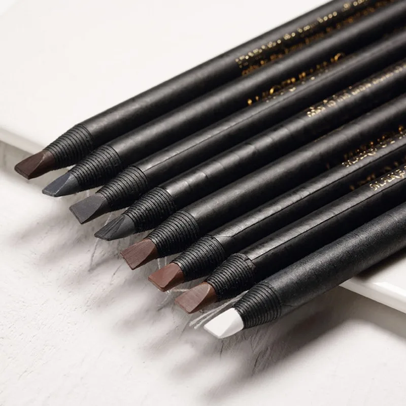 White Eyebrow Pencil Cosmetic pen Brush for eyeshadow Natural Long-Lasting Brows Tint waterproof eye brow makeup set beauty thumbnail 2