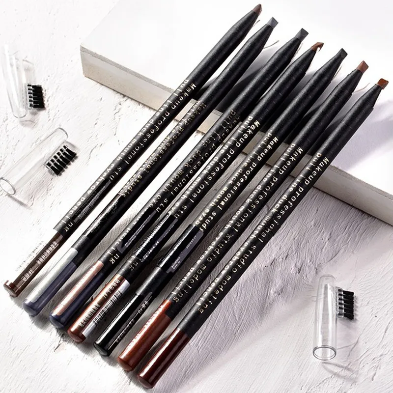 White Eyebrow Pencil Cosmetic pen Brush for eyeshadow Natural Long-Lasting Brows Tint waterproof eye brow makeup set beauty thumbnail 4