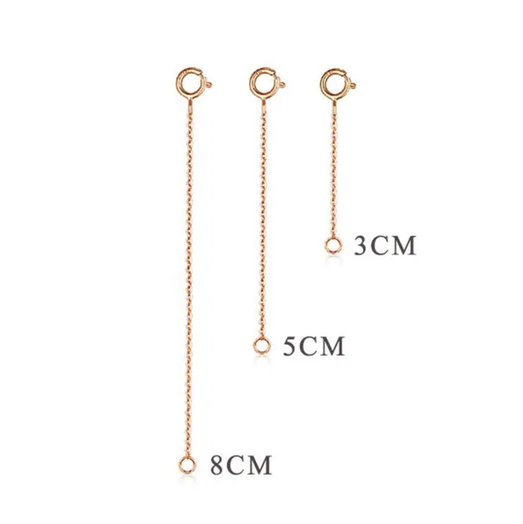 1Pcs 3cm 5cm 8cm 925 Silver Extension Chains Extended Tail Chains Making Findings Bracelet Necklaces Connectors DIY Jewelry thumbnail 3