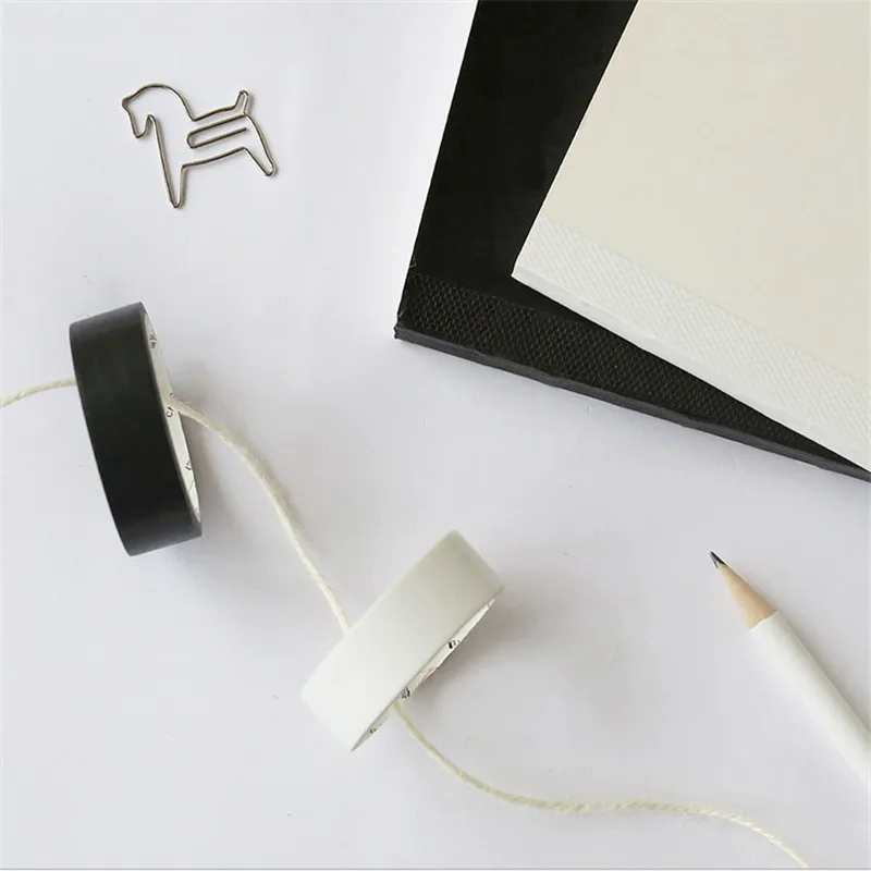 Solid White Black 5mm/15mm Washi Masking Tape Writable Adhesive Decorative Paper for School Supplies And Stationery thumbnail 3