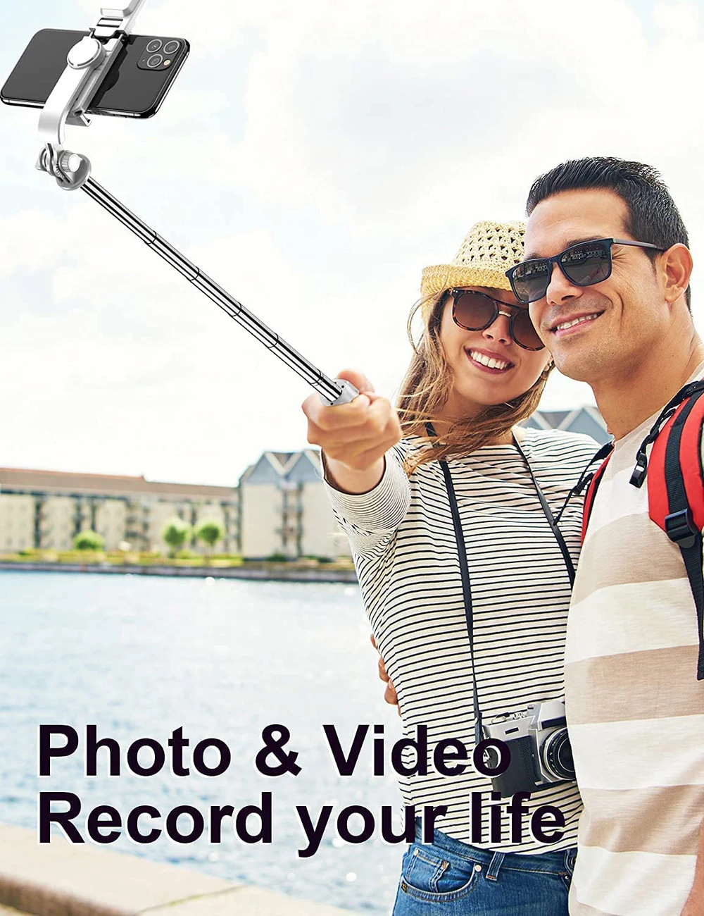 Wireless Bluetooth Selfie Stick Foldable Portable Tripod with Fill Light Shutter Remote Control for Android iPhone Smartphone thumbnail 6