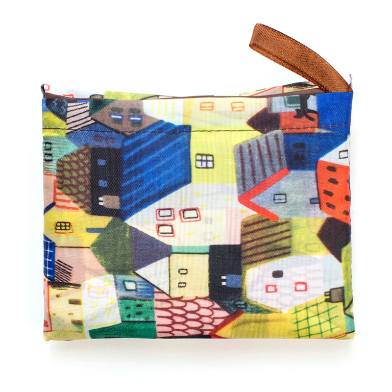 Big Size Thick Nylon Large Tote ECO Reusable Polyester Portable Shoulder Women's Handbags Folding Pouch Shopping Bag Foldable thumbnail 3