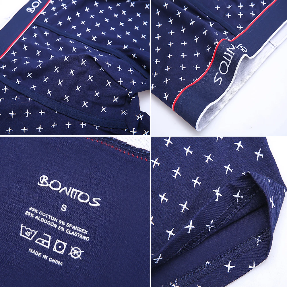 4pcs Boxer Shorts Men's Panties Homme Underpants Boxershorts Underwear for Man Cotton Male Couple Sexy Set Calecon Lot Soft Box thumbnail 3