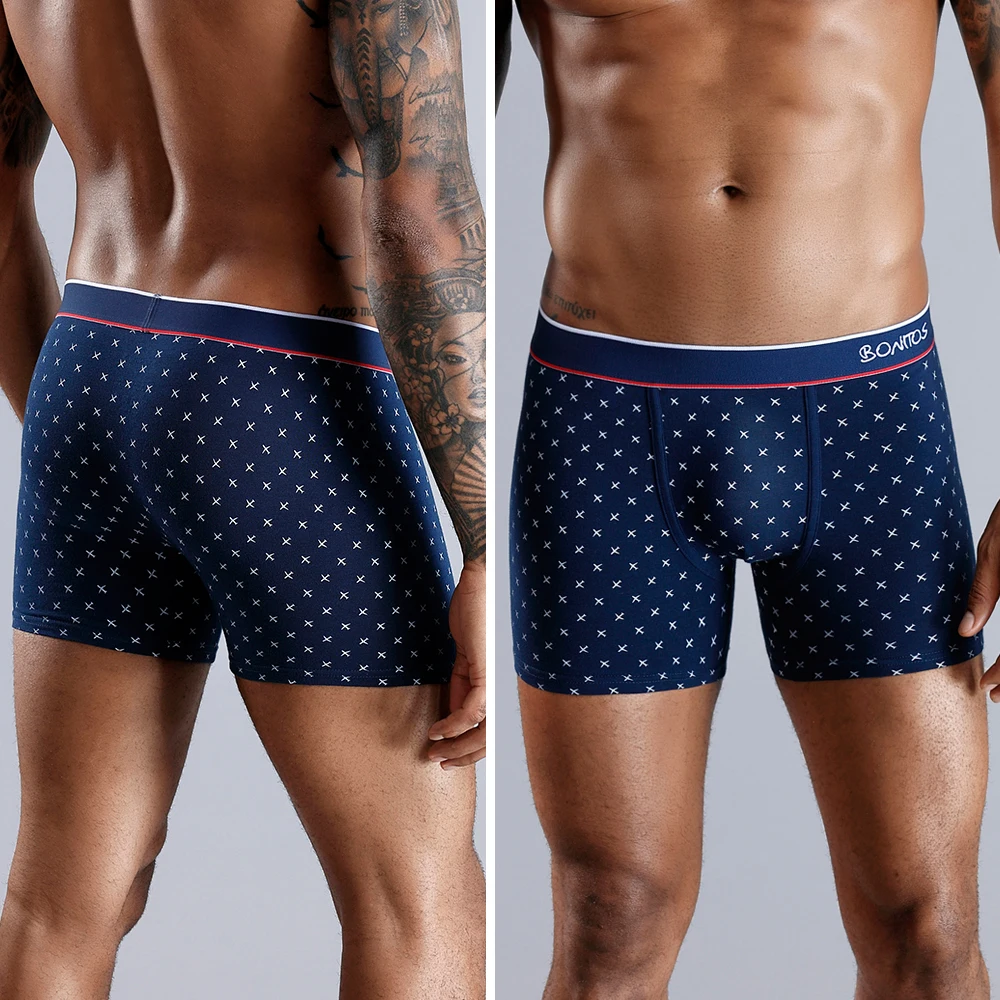 4pcs Boxer Shorts Men's Panties Homme Underpants Boxershorts Underwear for Man Cotton Male Couple Sexy Set Calecon Lot Soft Box thumbnail 4
