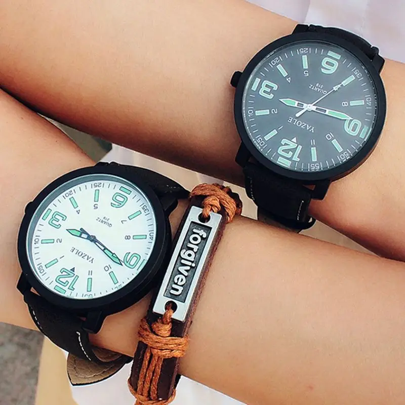 2025 New Large dial Watch Men and Women Large Frame Waterproof Luminous College wind belt Student Watches Wristwatch men thumbnail 3